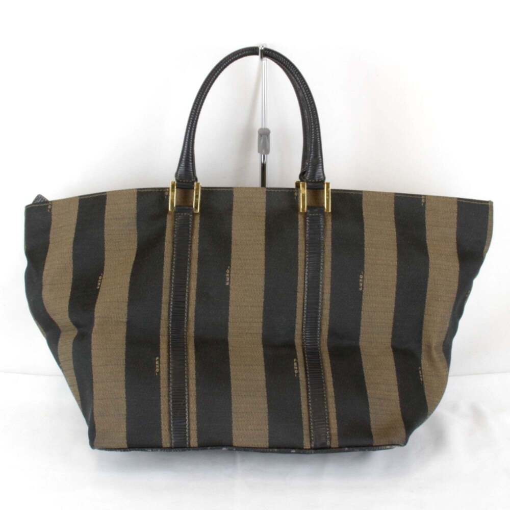 FENDI Pequin Boat-Shaped Tote Bag, Canvas, Brown, Women's - Picture 2 of 13